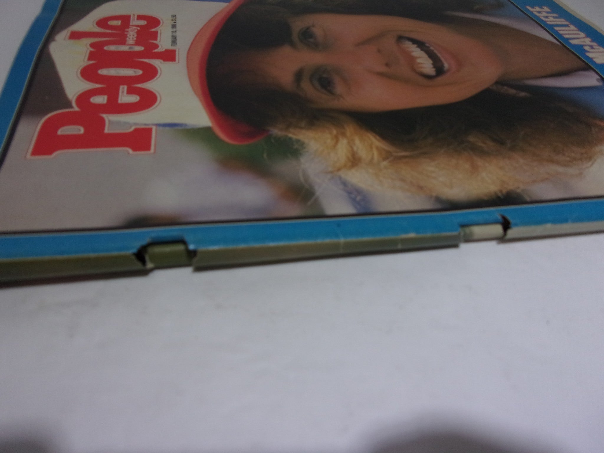 People Weekly Magazine featuring Christa McAuliffe, February 10, 1986, showcasing magazine cover design with notable wear.