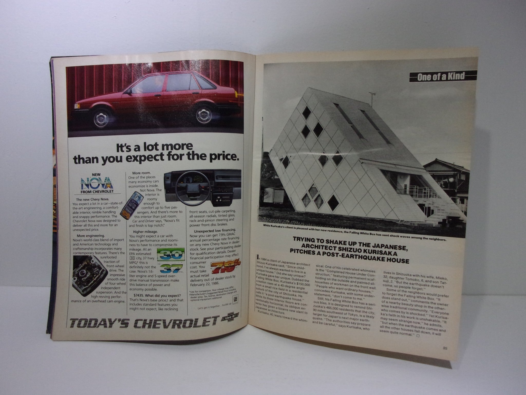 Inside spread of People Weekly Magazine featuring Christa McAuliffe, February 10, 1986, displaying magazine content including advertisements.
