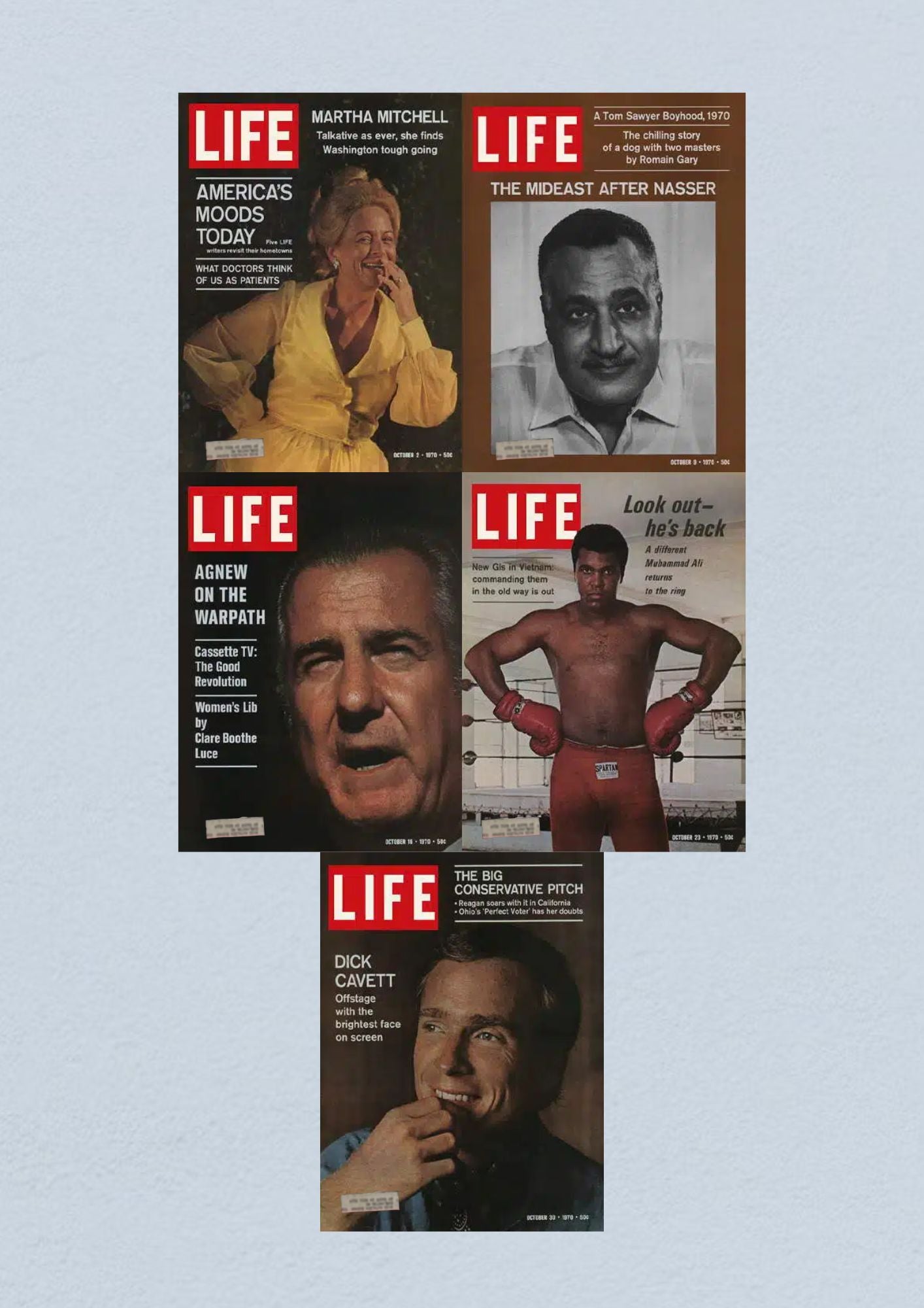 Life Magazine October 30, 1970 Cover featuring Dick Cavett and discussions on contemporary political themes.