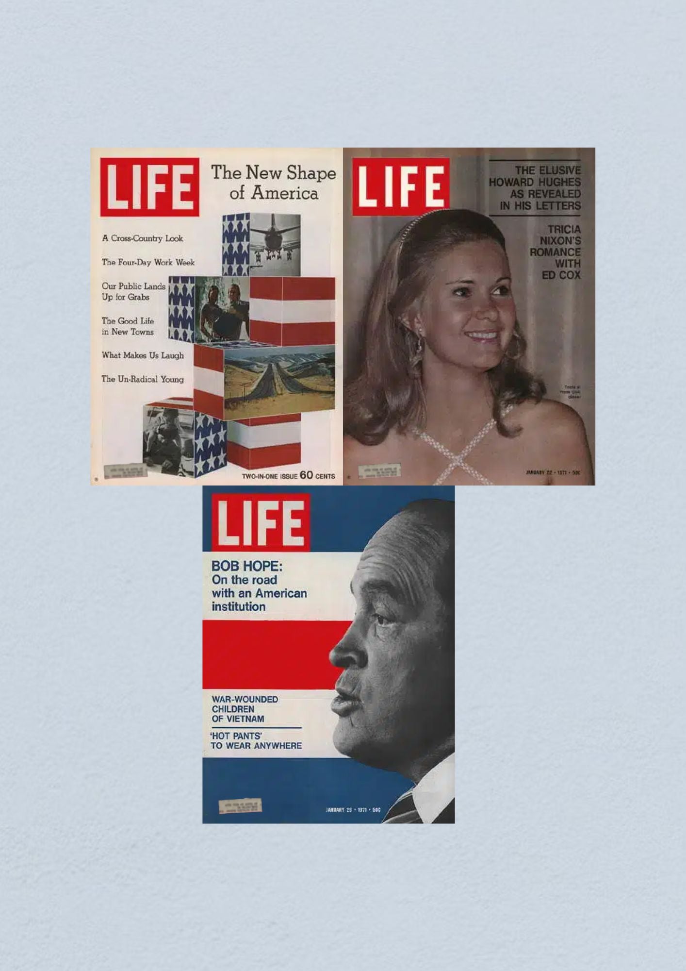 Life Magazine January 29, 1971 issue featuring Bob Hope, focusing on Vietnam, war-crippled children, and midwinter fashion.