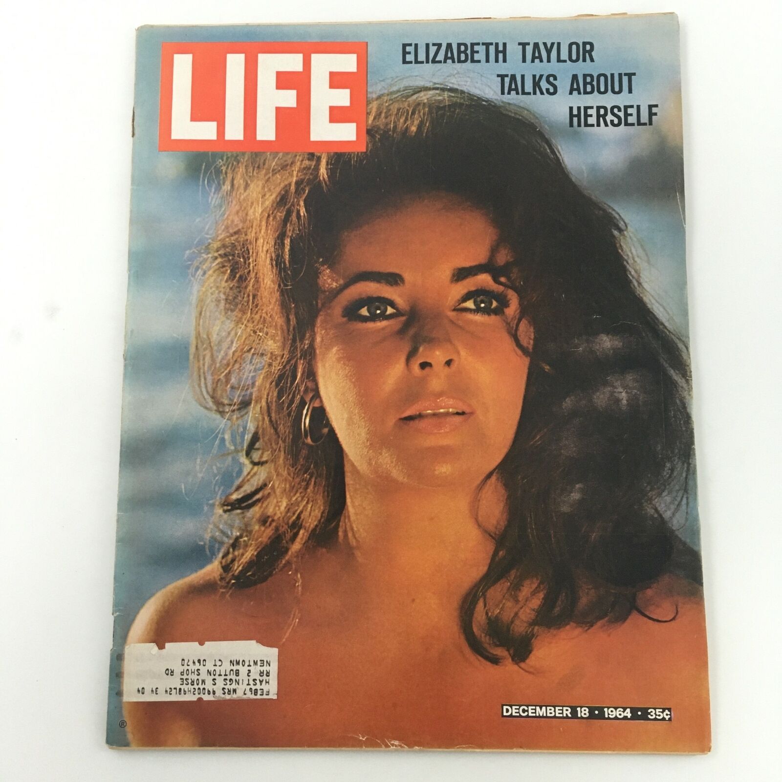 Cover of VTG Life Magazine December 18, 1964 featuring Elizabeth Taylor, showcasing her glamorous portrait and headline "Elizabeth Taylor Talks About Herself"