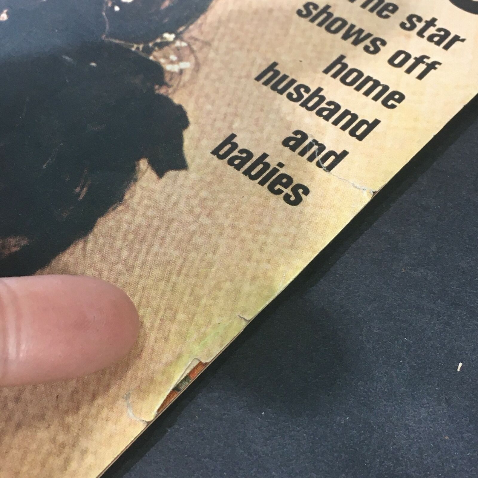 Detail of the cover of VTG Life Magazine December 8 1972 featuring a crease near the edge, highlighting the vintage condition of this iconic publication.