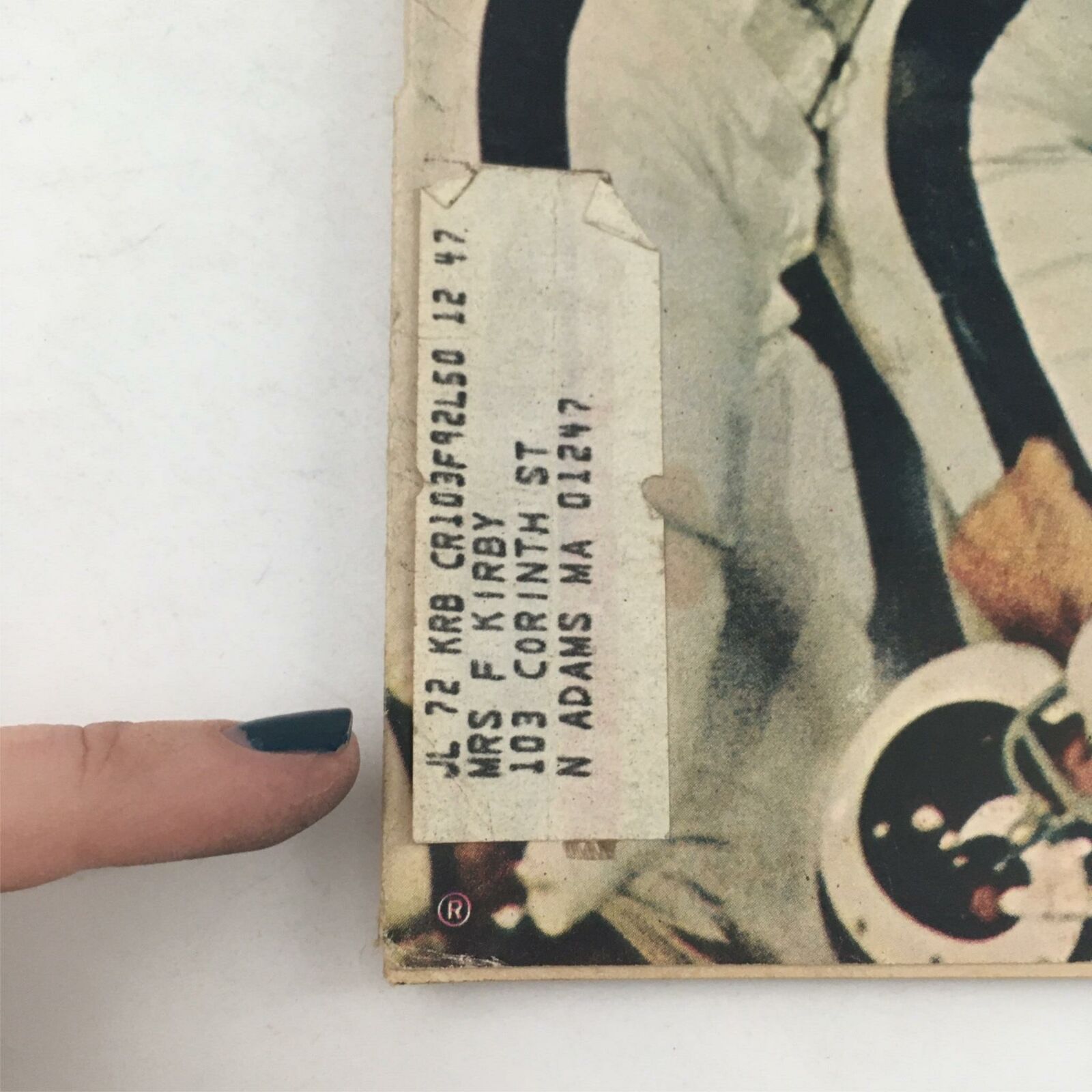 Close-up of the address label on the cover of VTG Life Magazine December 3, 1971, highlighting publication details.