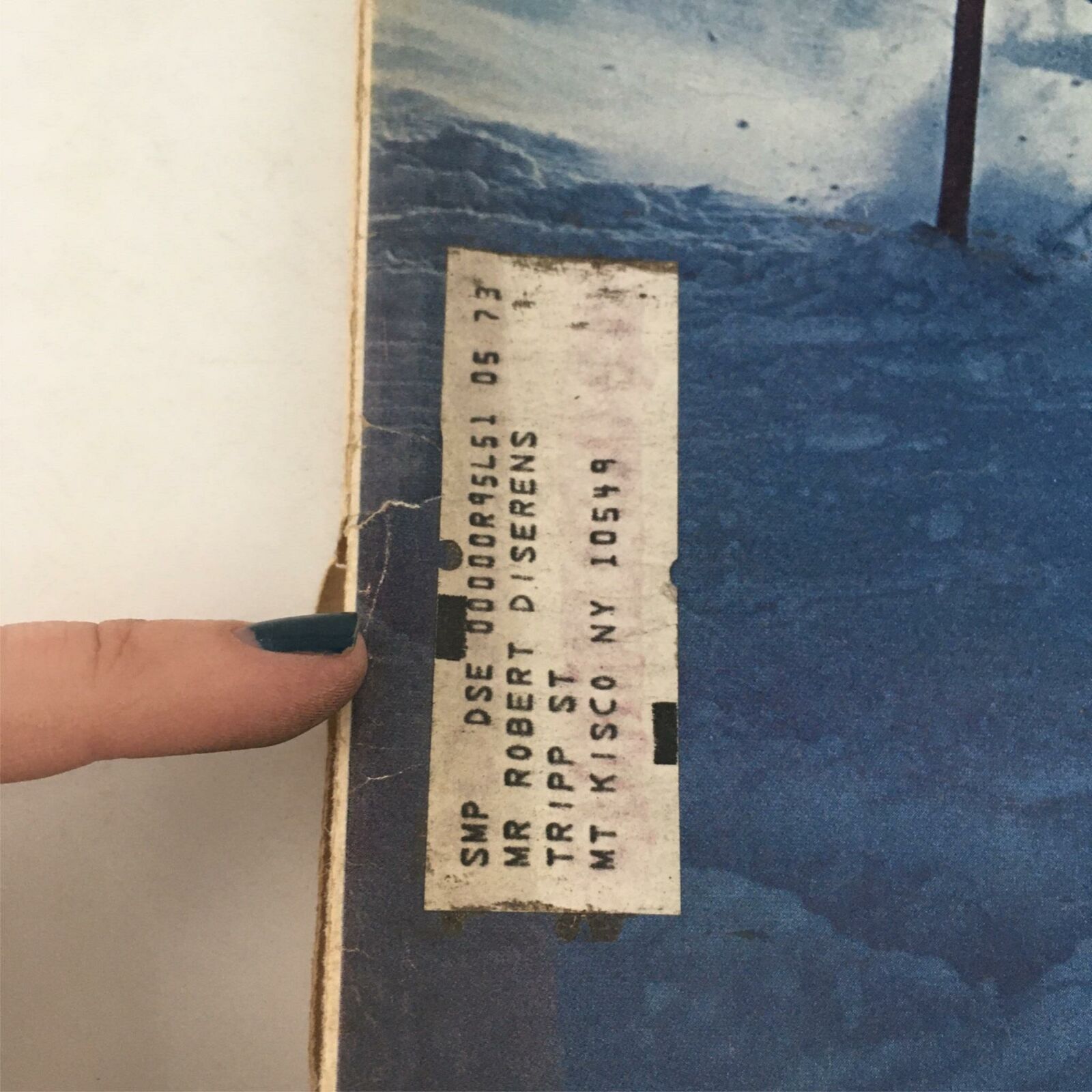 Close-up of the address label on the side of the Vintage Life Magazine from March 6, 1970 featuring Billy Kidd.