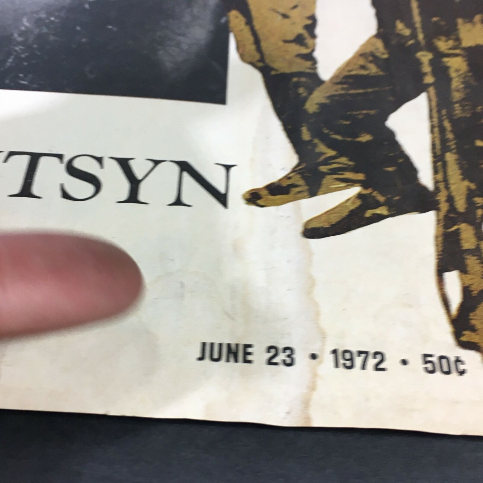 Detailed view of the date and price on the cover of VTG Life Magazine June 23, 1972, highlighting the historical significance of this issue.