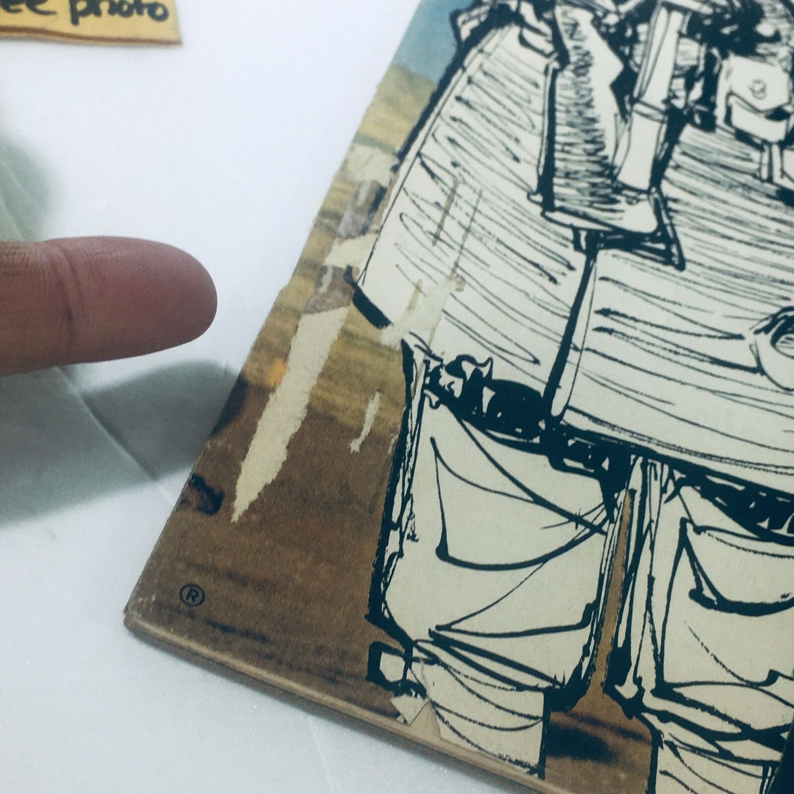 Close-up of the edge of VTG Life Magazine February 5 1971 showing minor wear and tear, highlighting its vintage condition.