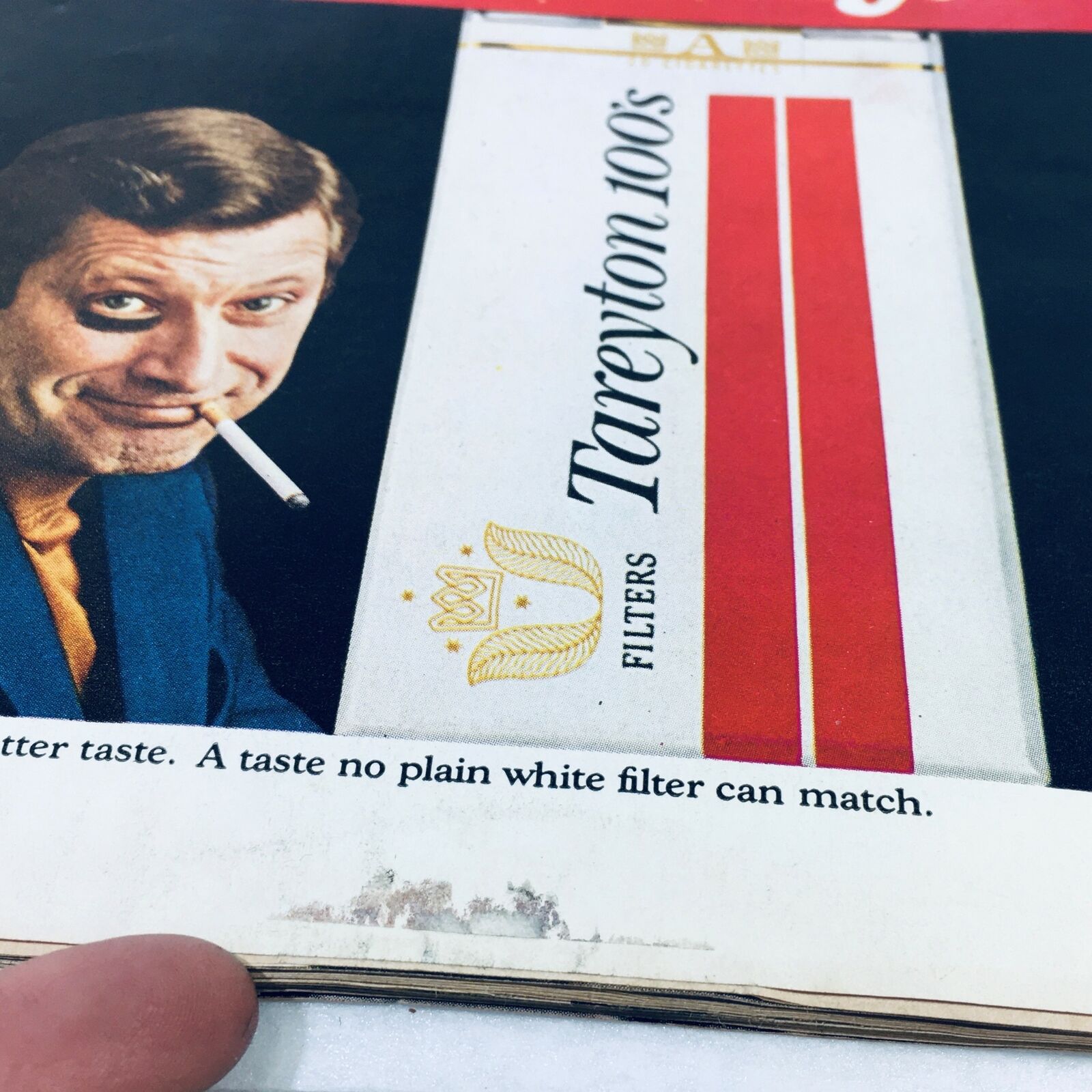 Close-up image of a cigarette advertisement on the back of VTG Life Magazine February 26 1971, illustrating advertising styles from the 1970s.