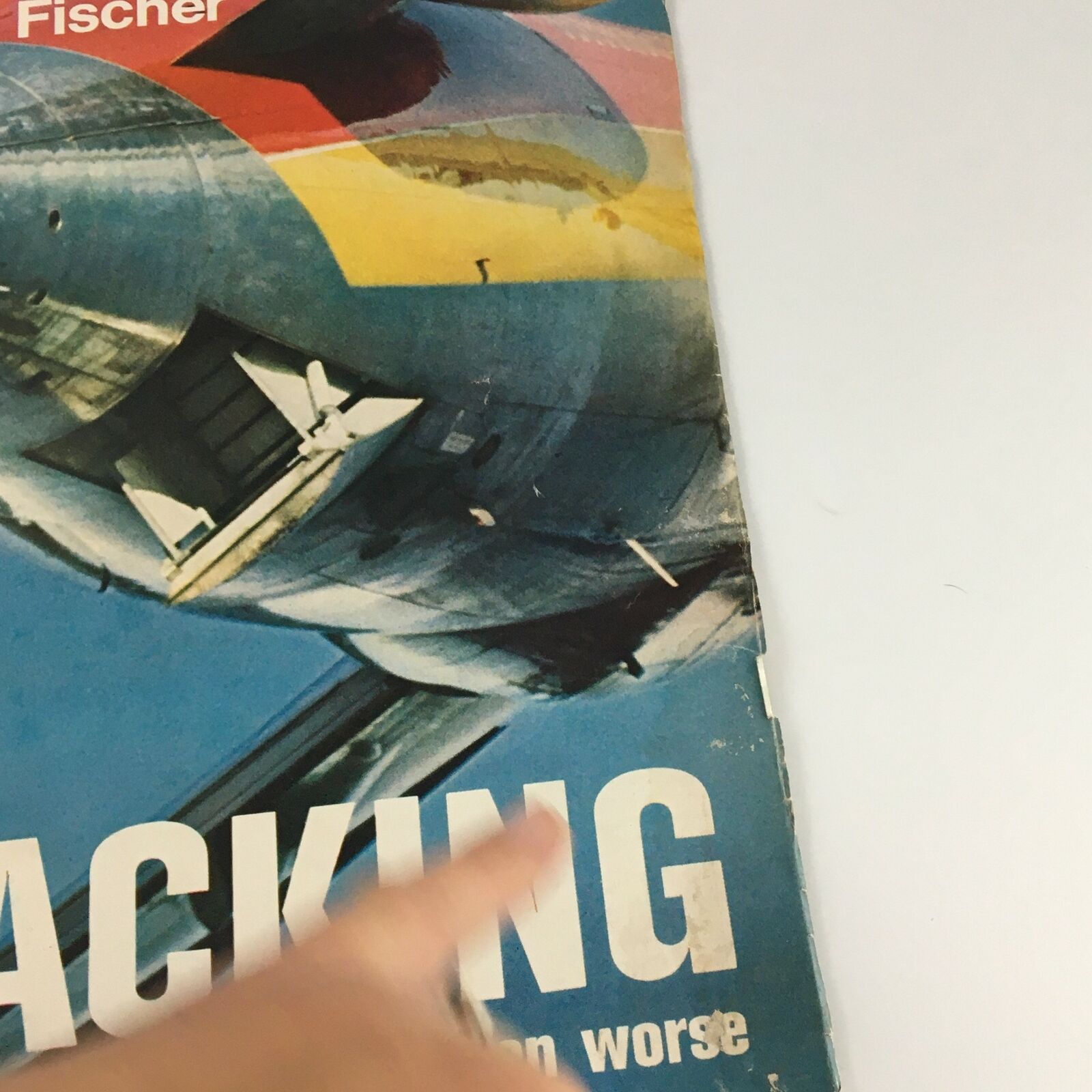 Detailed view of the headlines from VTG Life Magazine August 11 1972, focusing on 'The Secret Bobby Fischer' and skyjacking issues.