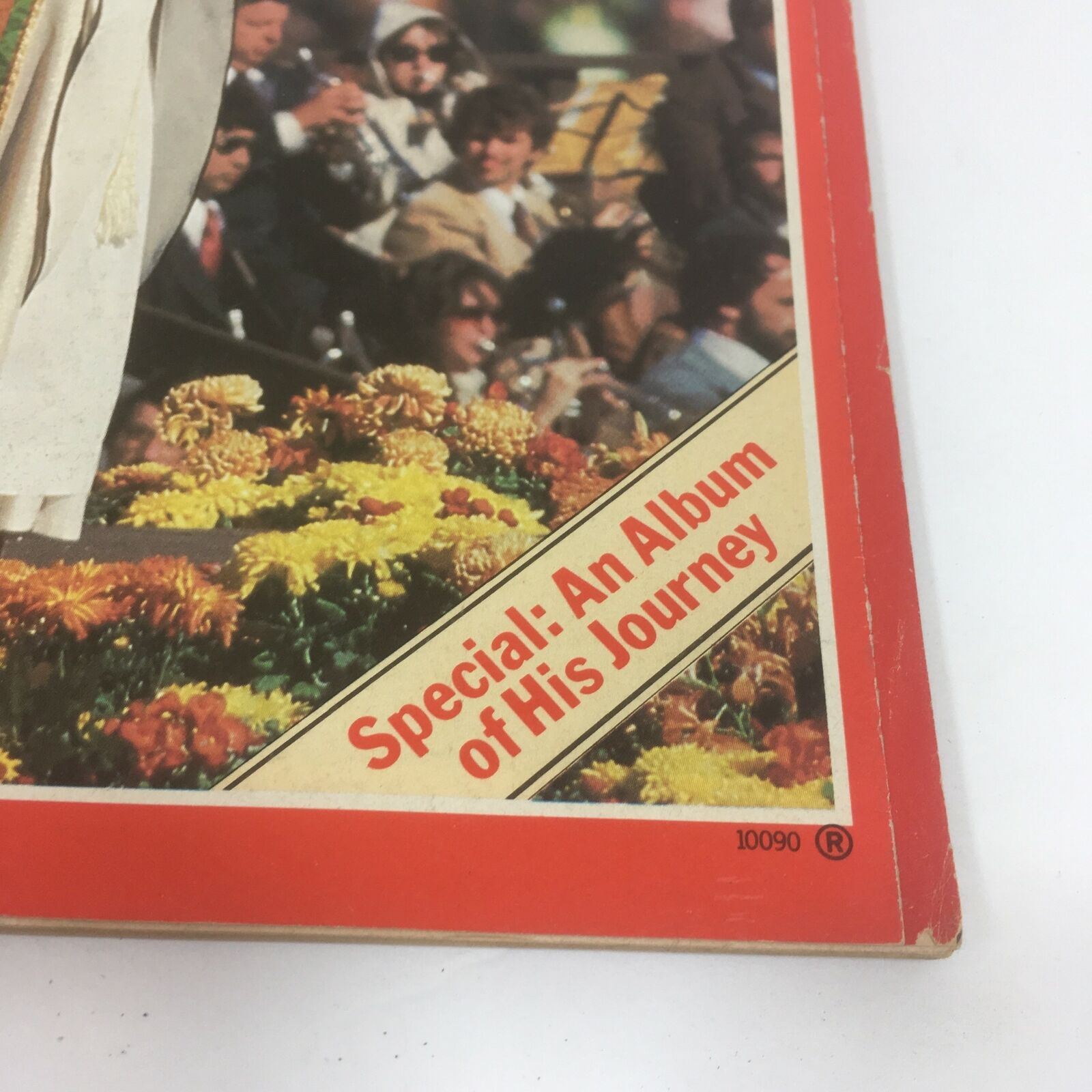 Detail of the Time Magazine cover emphasizing 'Special: An Album of His Journey' from the October 15, 1979 edition.