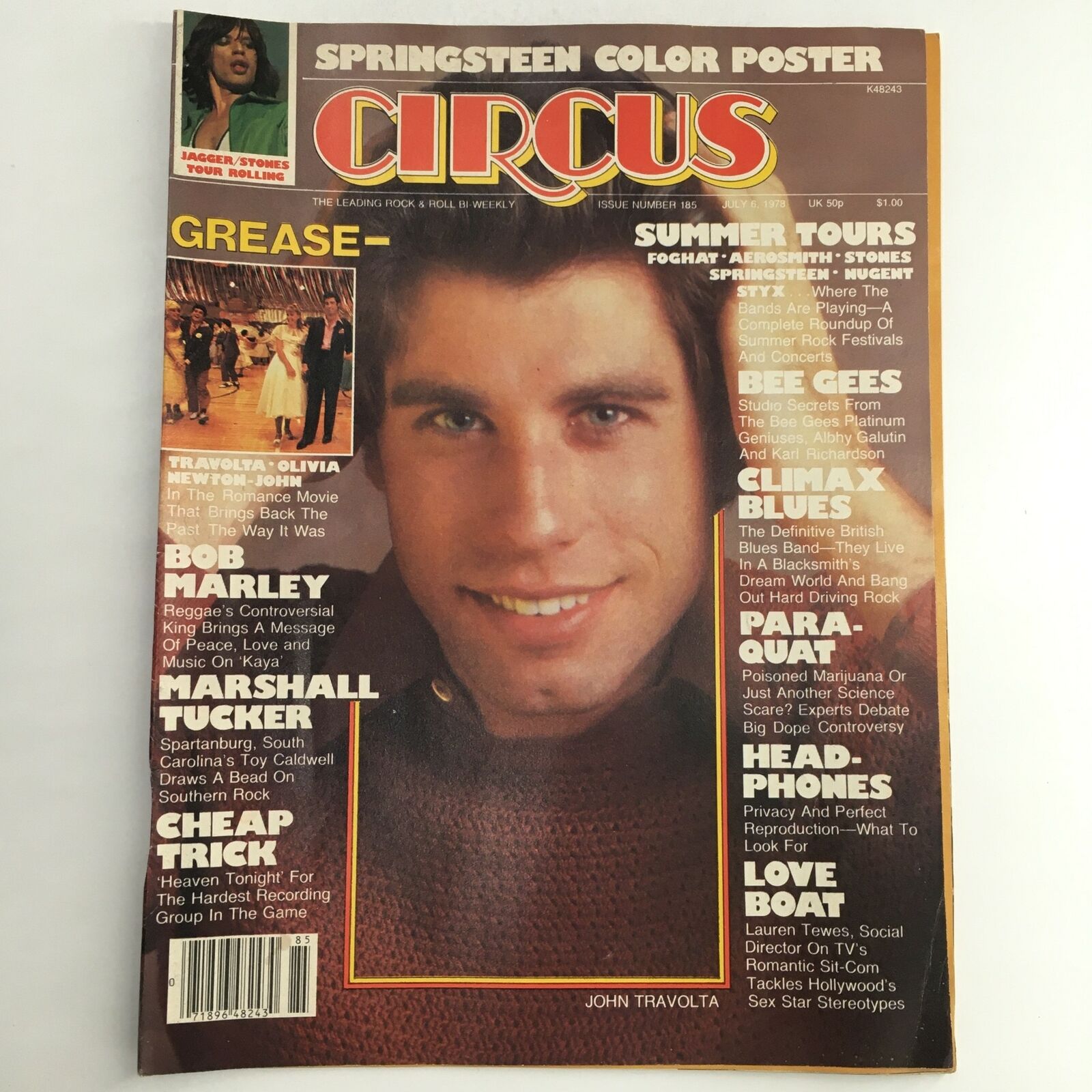 Circus Magazine July 6 1978 featuring John Travolta on the cover, showcasing content relevant to pop culture with highlights from the 1970s.