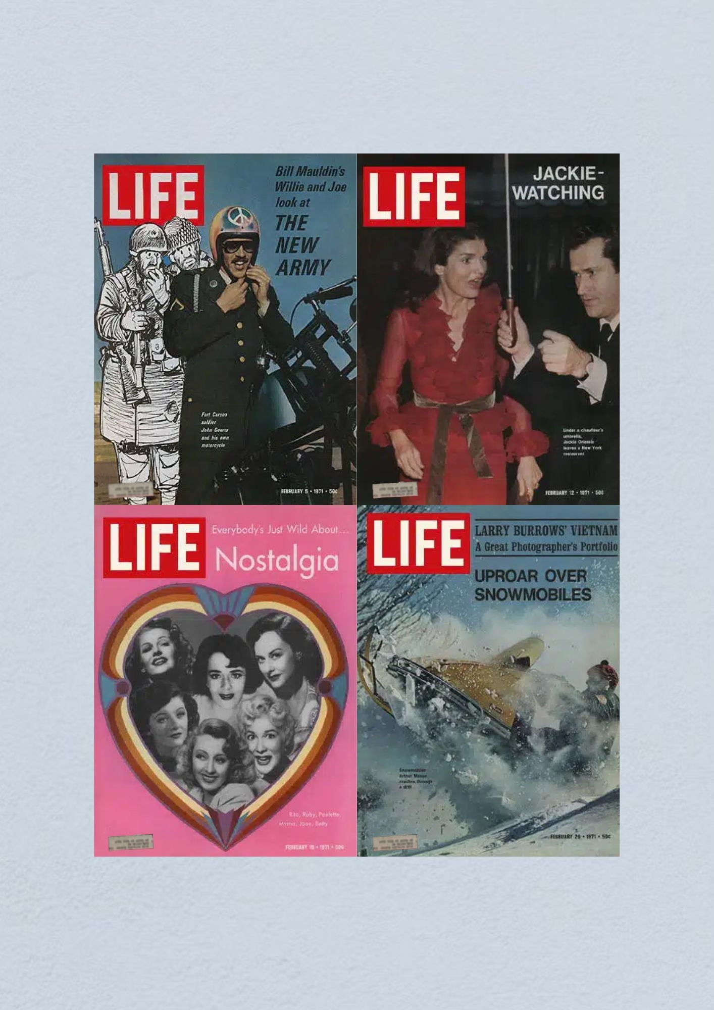 Life Magazine February 26, 1971 issue discussing political shifts and cultural phenomena, included in the Space Race era collection.
