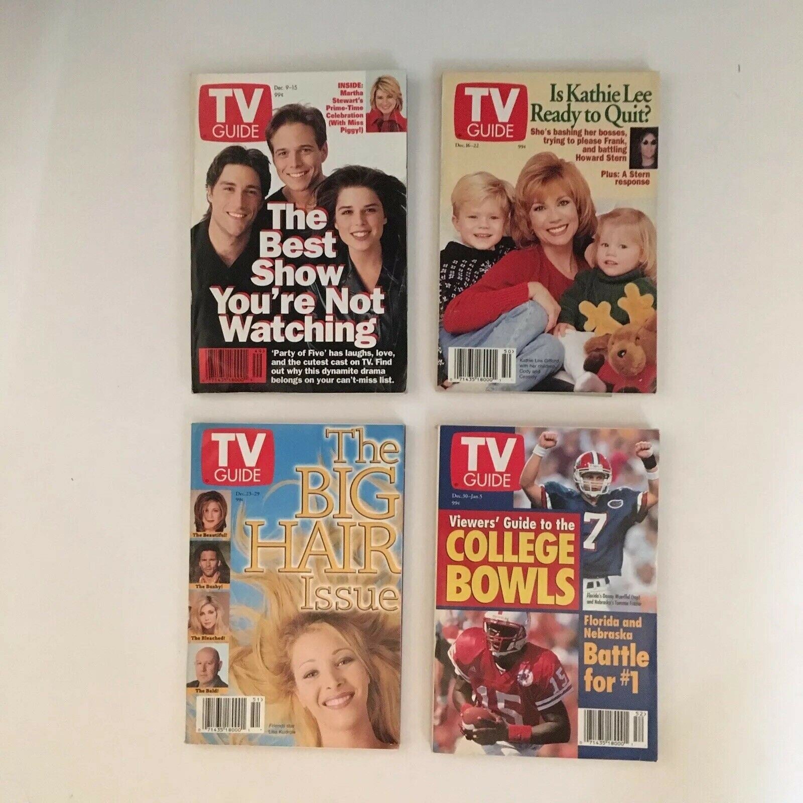 TV Guide Magazines 1995 Complete 52 Issues Special Issue Fall Previews with covers featuring popular TV shows and seasonal viewing guides.