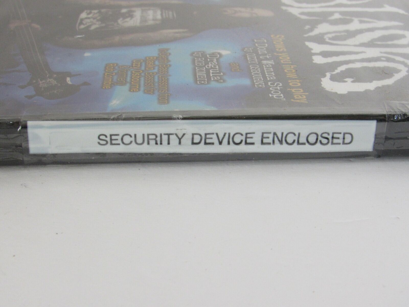2008 IMV Behind the Player: Blasko Interactive Music Video DVD spine with security device notice.