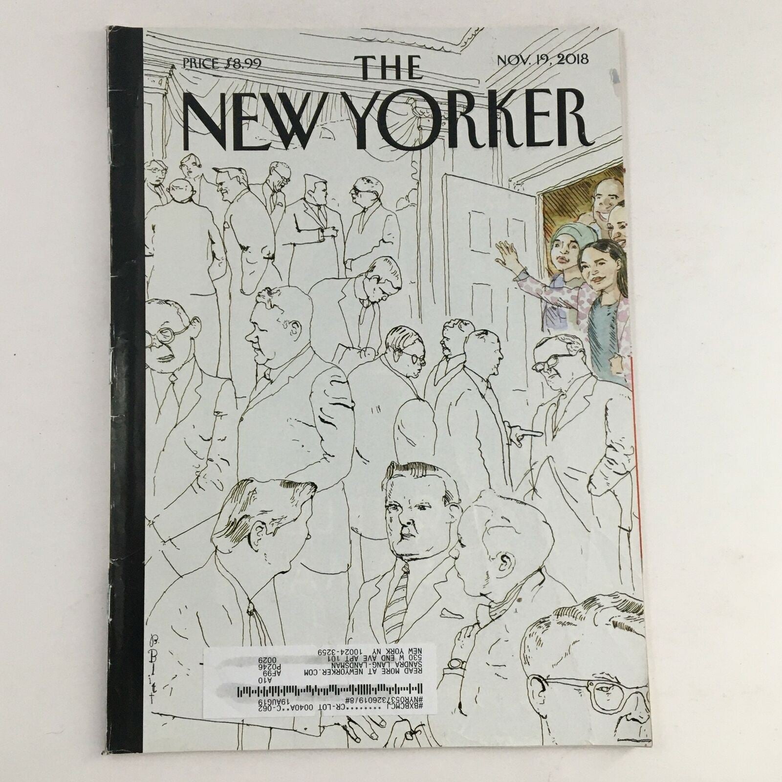 The New Yorker Full Magazine November 19 2018 cover featuring Barry Blitt's illustration of a Congress scene.