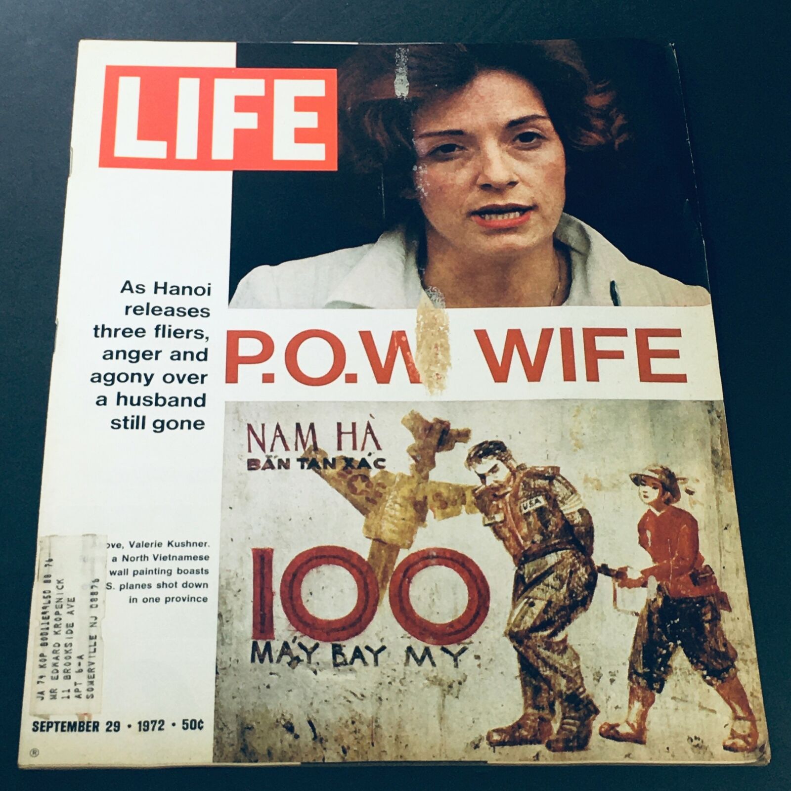 VTG Life Magazine September 29 1972, featuring an emotional cover story about Valerie Kushner, the wife of a P.O.W. during the Vietnam War, showcasing the struggles faced by families with servicemen.