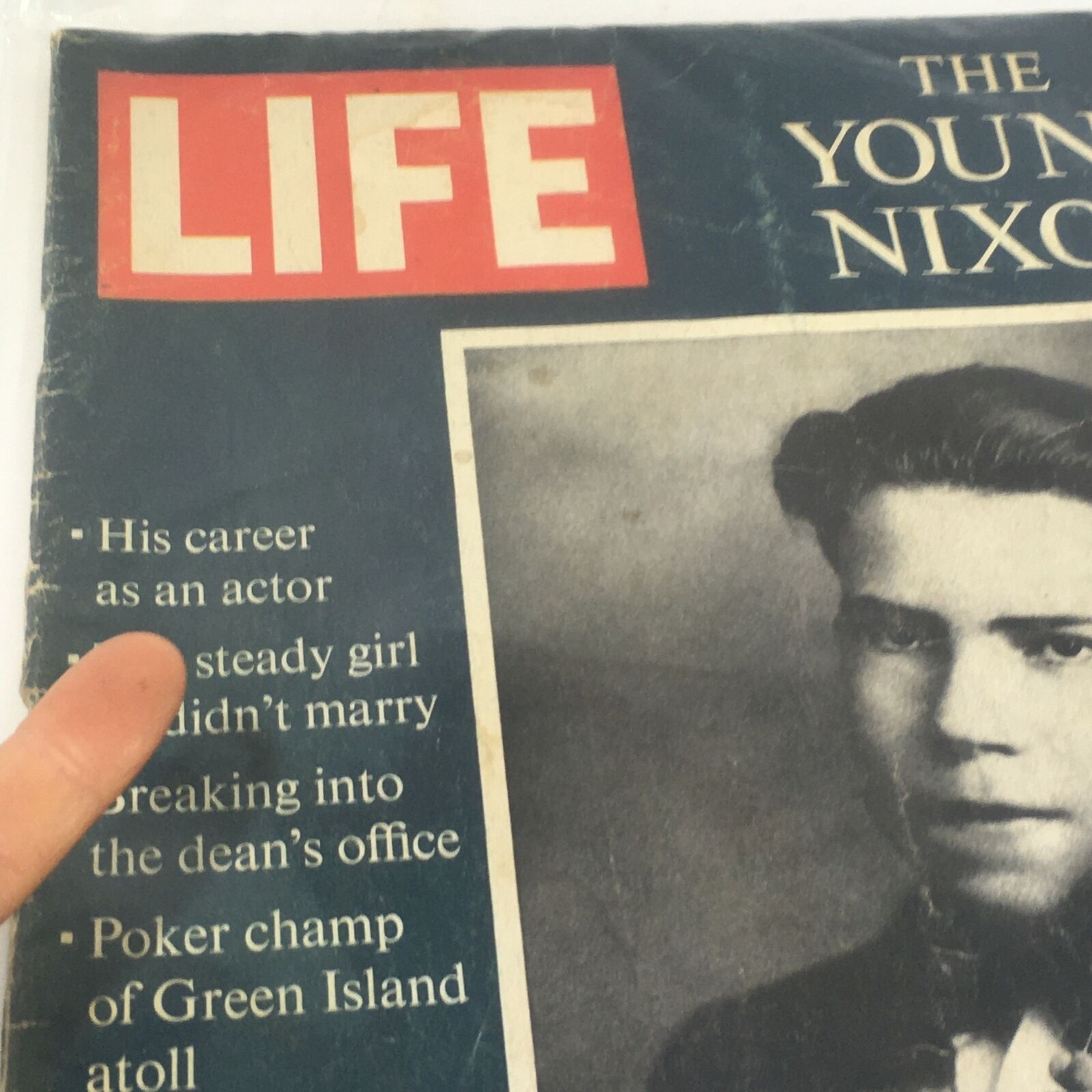 Cover of VTG Life Magazine dated November 6, 1970, featuring the title 'The Young Nixon at 14 Play Second Violin', showcasing details about Nixon's early life.