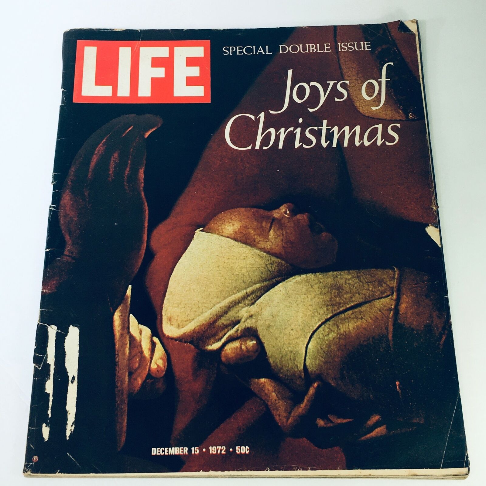 Cover of VTG Life Magazine December 15 1972, Special Double Issue: Joys of Christmas, featuring a holiday-themed illustration.
