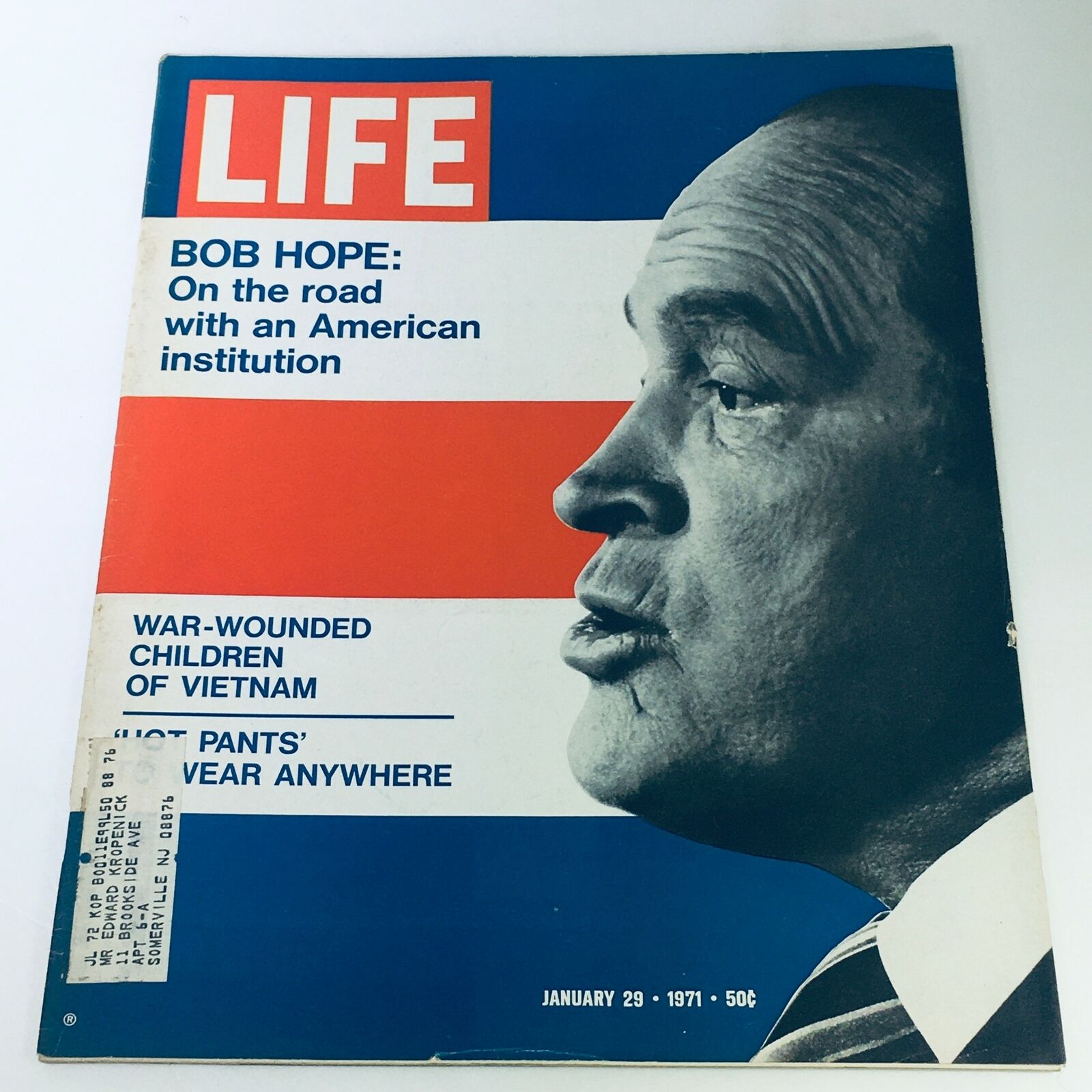 VTG Life Magazine January 29 1971 featuring Bob Hope on the cover, highlighting his journey as an American institution.