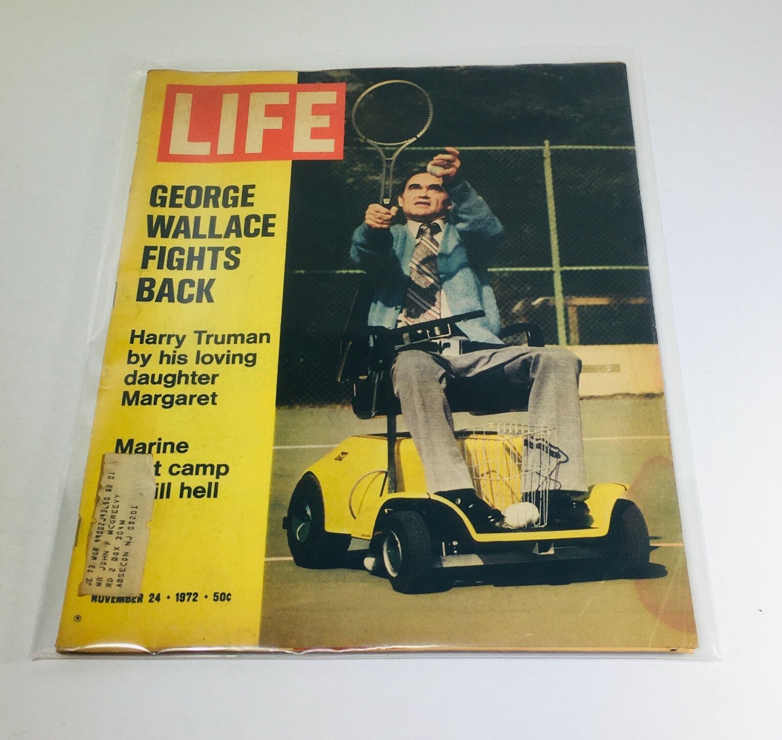 Cover of VTG Life Magazine: November 24 1972 featuring George Wallace Fights Back, with a focus on Harry Truman by his daughter Margaret and additional political insights.