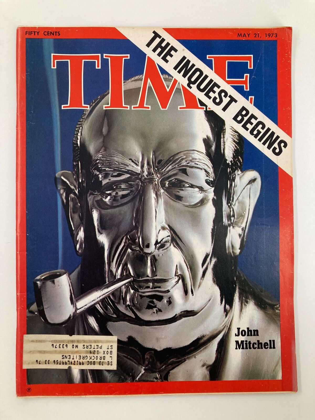 VTG Time Magazine May 21 1973 showcasing John Mitchell, emphasizing the significant political events of the Watergate scandal.