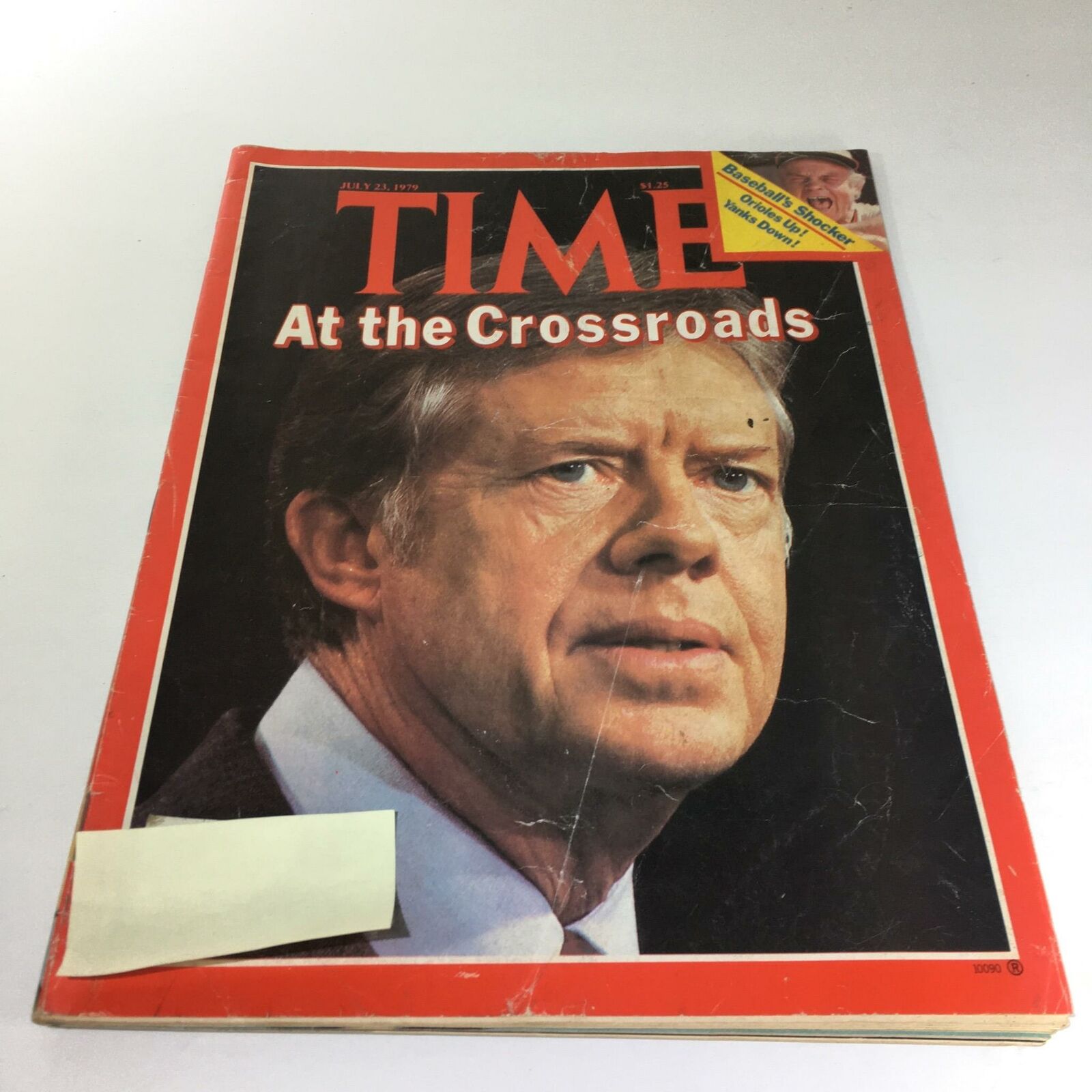 Time Magazine cover from July 23, 1979 featuring the title 'At The Crossroads' and showcasing a portrait of a prominent figure, reflecting on significant historical events.