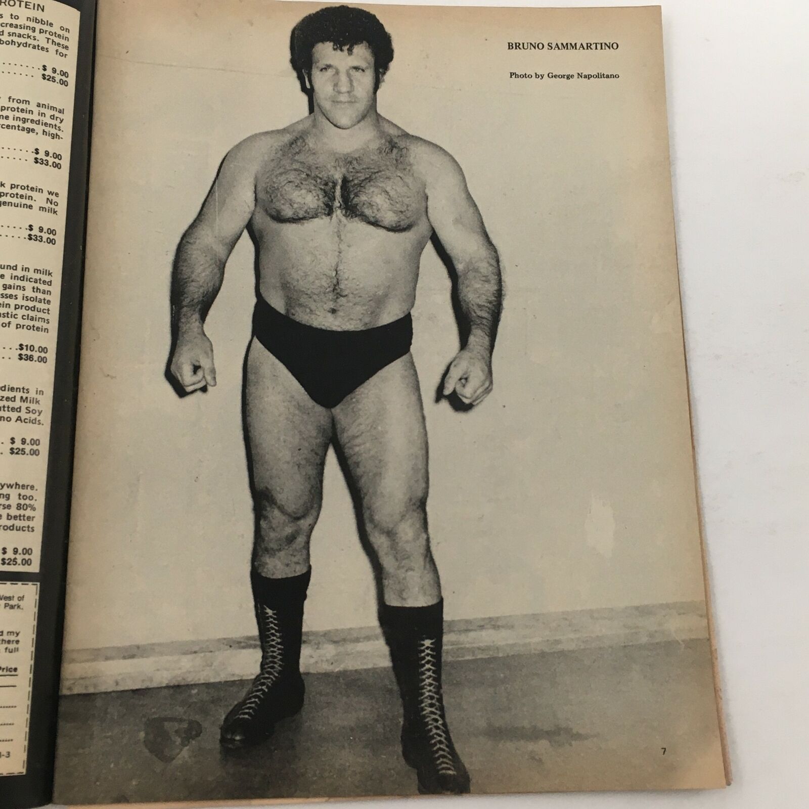 Wrestling Training Illustrated Magazine Spring 1981 photo of legendary wrestler Bruno Sammartino in his signature stance.