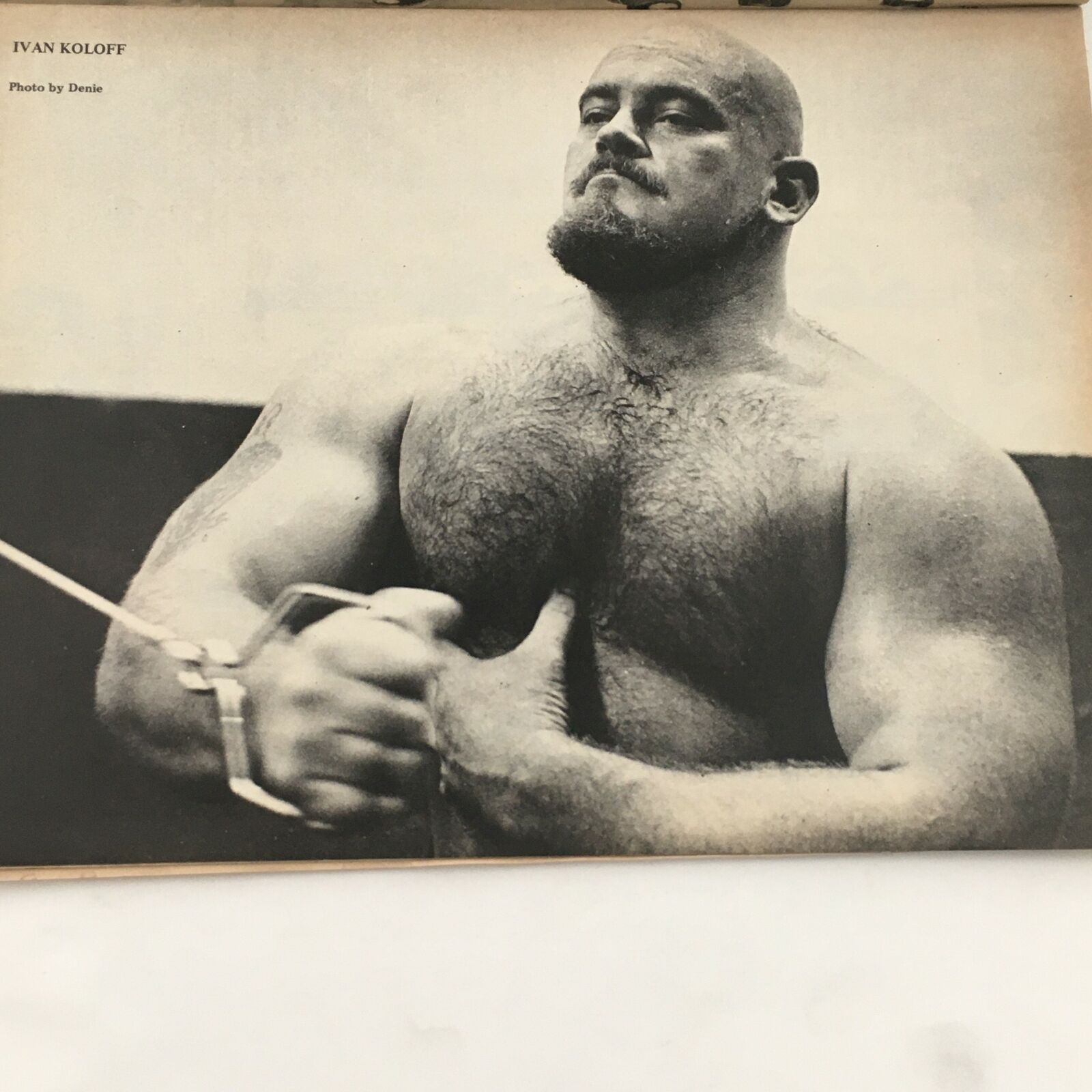 Wrestling Training Illustrated Magazine Spring 1981 image of Ivan Koloff, a famed wrestler, captured during a workout session.
