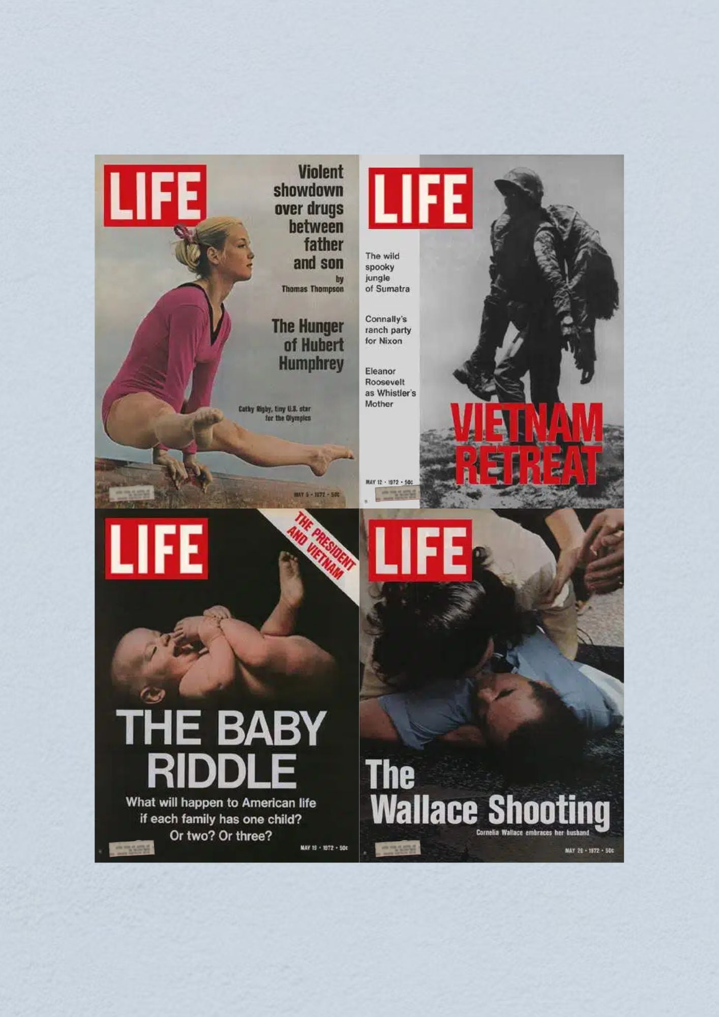 Life Magazine May 26, 1972 cover featuring reviews and reflections on societal issues of the time.