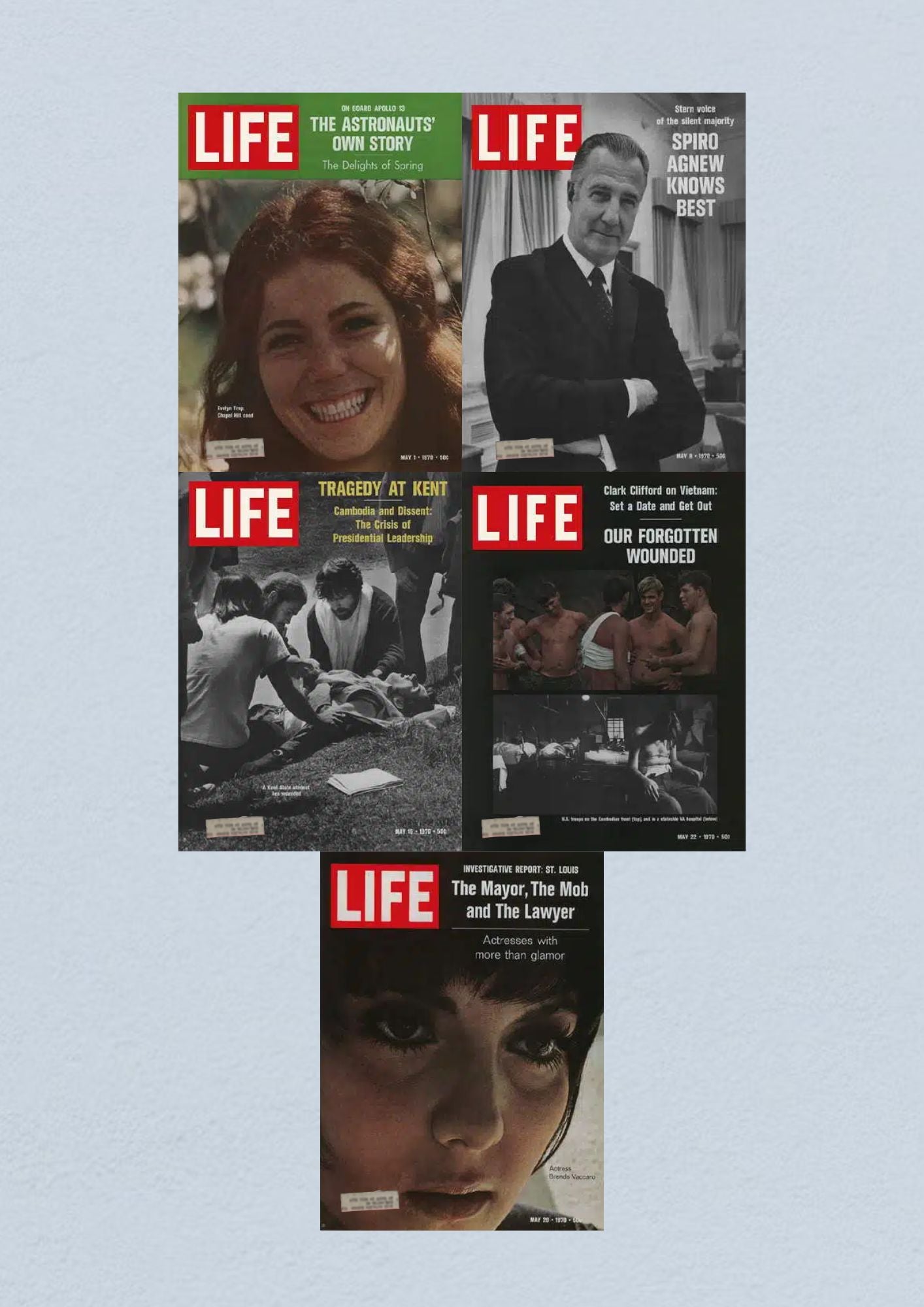 Life Magazine Lot of 5 Full Month May 1970 - Issue Cover for May 29 showcasing significant stories that shaped American history.