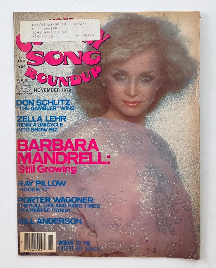 Cover of VTG Country Song Roundup Magazine from November 1979 featuring Barbara Mandrell with the title 'Still Growing', showcasing vintage country music culture.