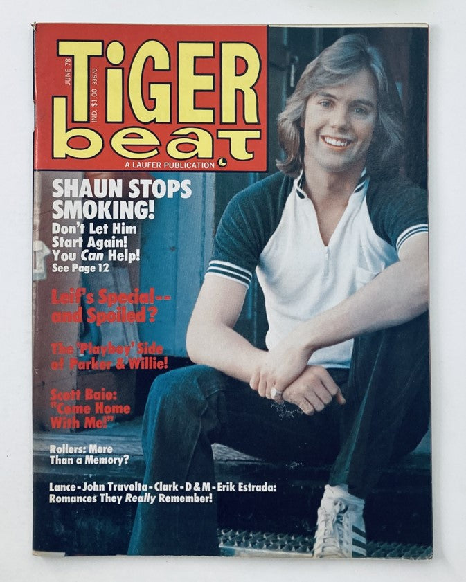 Cover of Tiger Beat Magazine, June 1978, featuring Shaun Cassidy, Teen Issue, VG condition, no label.