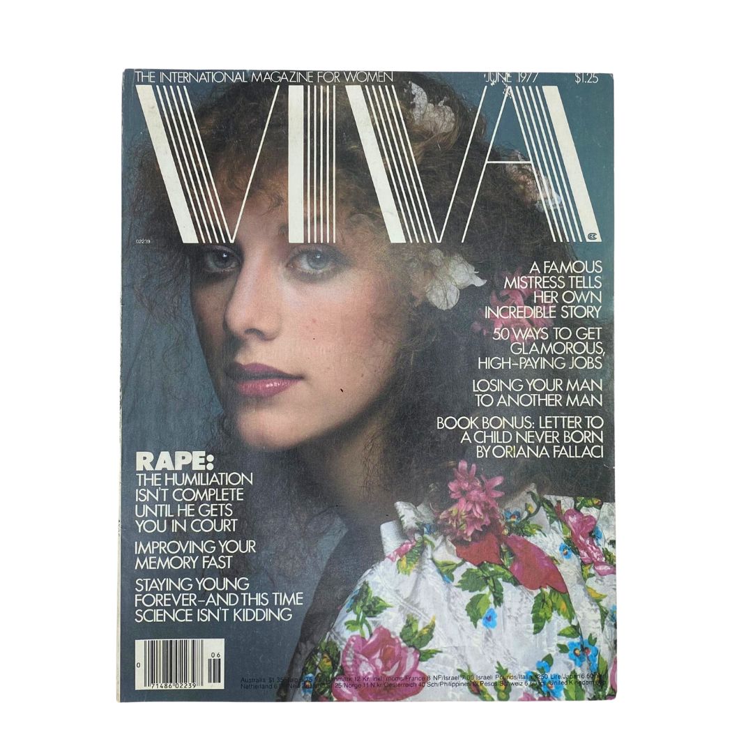 Cover of VTG Viva Magazine June 1977 Vol 4 No. 9 featuring a beautiful woman, with headlines focused on beauty, wellness, and staying young forever.