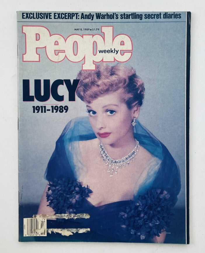 Cover of VTG People Weekly Magazine May 8, 1989 featuring Lucille Ball with the text 'LUCY 1911-1989' highlighting her legacy in American television.