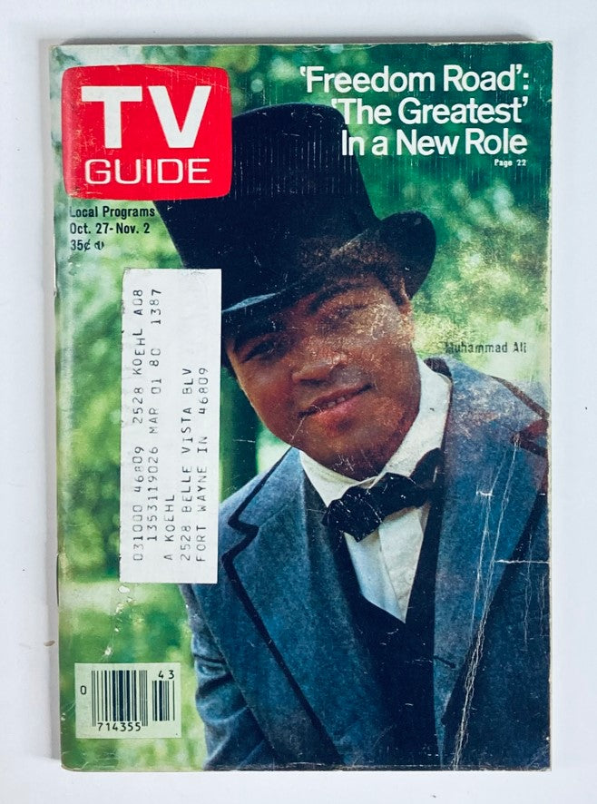 TV Guide Magazine October 27 1979 featuring Muhammad Ali on the cover. The cover shows Ali dressed formally in a suit and bow tie, with a big smile, and includes the TV Guide logo along with the issue number #1387.