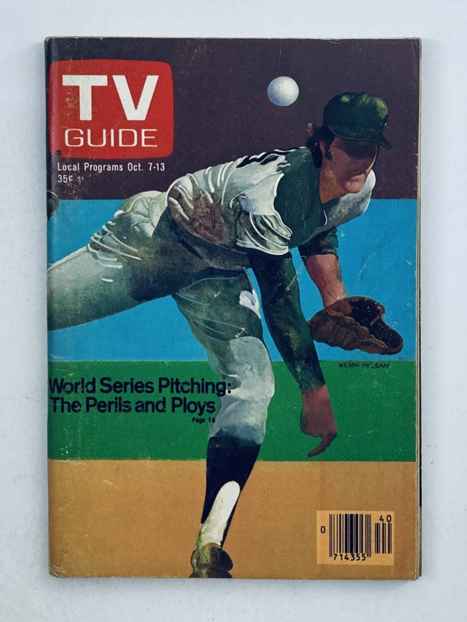 TV Guide Magazine October 7 1978 Perils Ploys Wheeling-Steubenville Edition featuring a vintage cover image of a baseball pitcher in action.