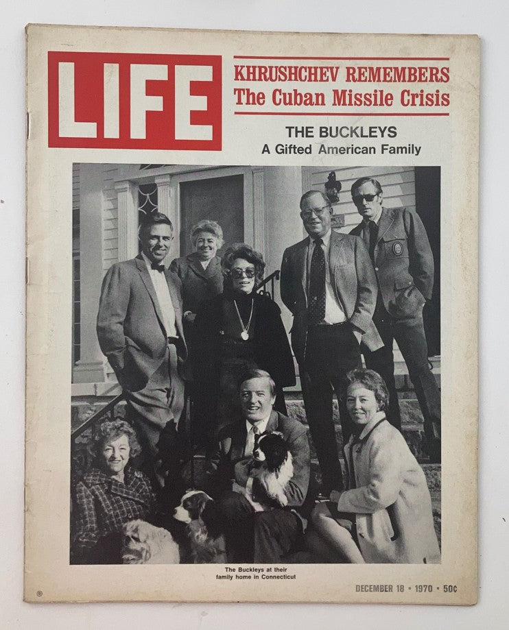 VTG Life Magazine December 18 1970 cover featuring The Buckleys, with the title prominently displayed, capturing the essence of American family life during the era.