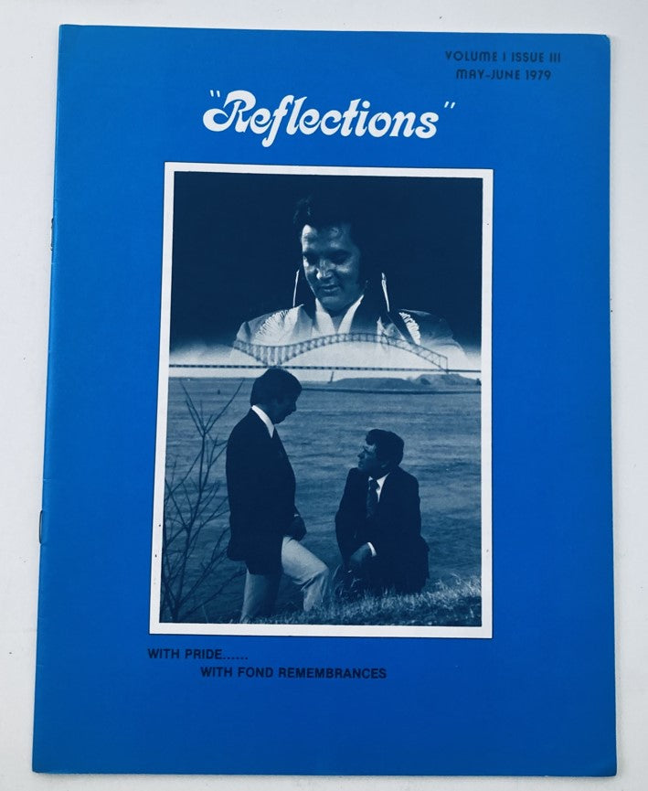 VTG Reflections Magazine May 1979 Vol 1 Issue 3 Cover featuring a retro design with images related to Elvis Presley.