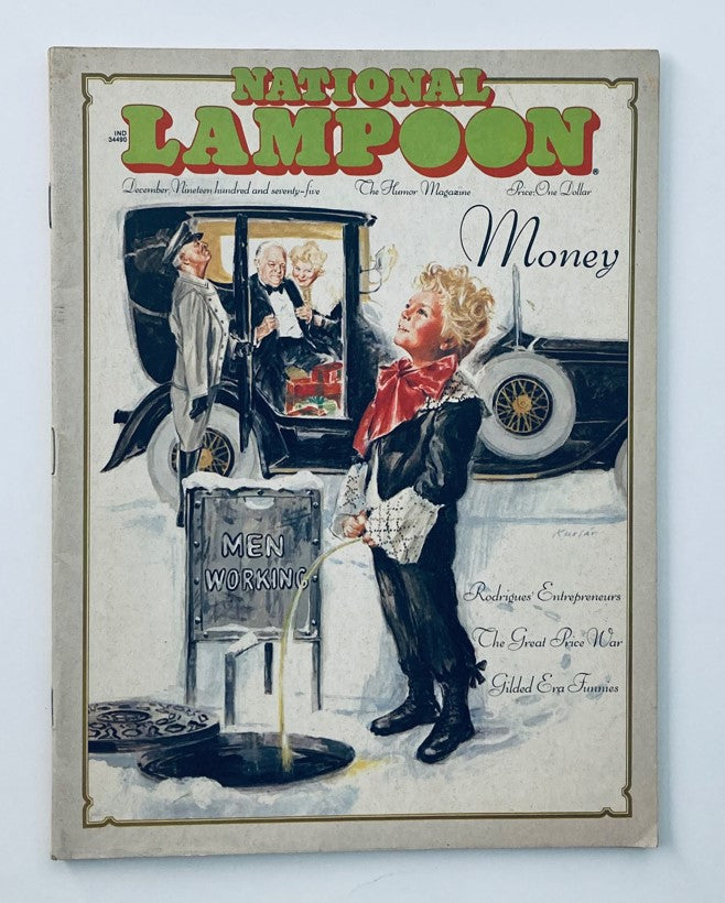 Vtg National Lampoon Magazine December 1975 Vol 1 No 69 "Men Working" No Label Collectible