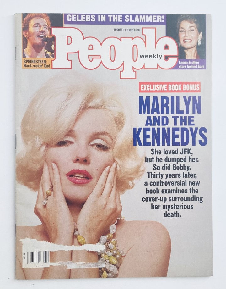 Cover of VTG People Weekly Magazine August 10 1992 featuring Marilyn Monroe and The Kennedys, highlighting the legendary actress's connections with the Kennedy family.