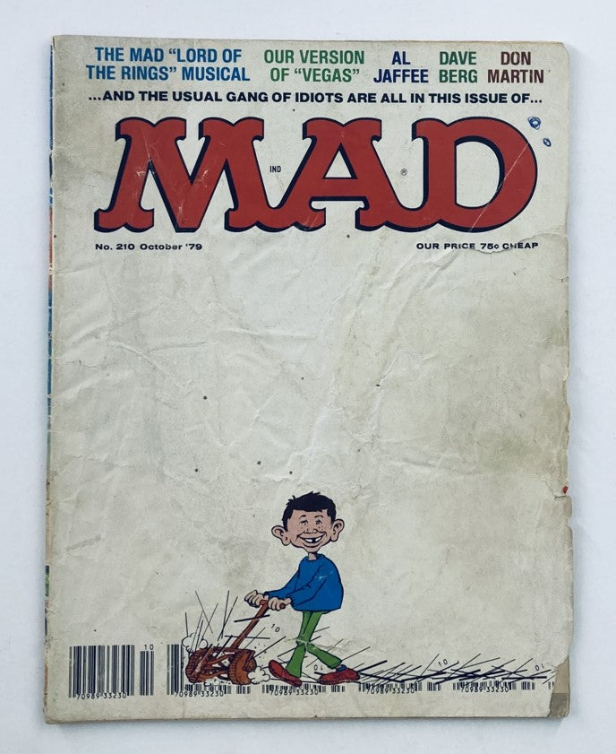Cover of Mad Magazine October 1979 No. 210 featuring 'The Ring and I Musical' with iconic character and vintage style.
