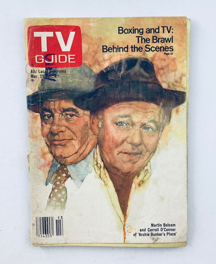 Cover of TV Guide Magazine March 29, 1979 #1355 featuring Mike Farrell with headline about Boxing and TV: The Brawl Behind the Scenes.
