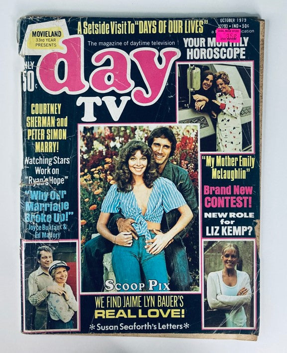 VTG Movieland & TV Time Magazine from October 1975 featuring Jaime Lyn Bauer on the cover, along with additional content highlighting TV stars and entertainment of the 1970s.