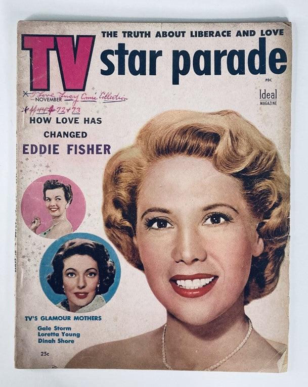Cover of VTG TV Star Parade Magazine from November 1974 featuring Loretta Young, with vibrant colors and nostalgic design.