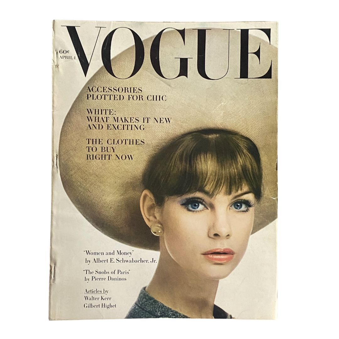 Vogue Magazine April 1 1963 Jean Shrimpton by William Klein No Label