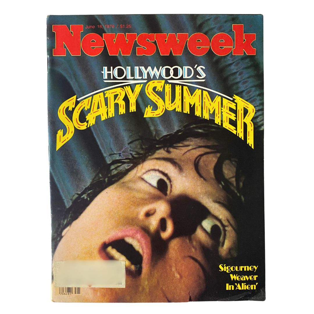 VTG Newsweek Magazine from June 18, 1979, featuring Sigourney Weaver in 'Alien' with the headline 'Hollywood's Scary Summer'