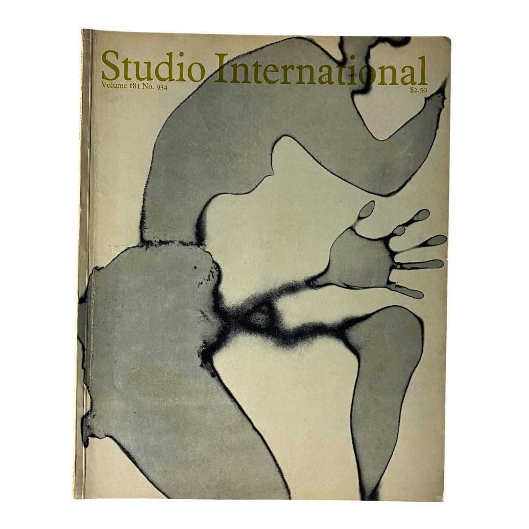 VTG Studio International Magazine June 1971 cover featuring the artwork 'Single Woman' by Colin Self, showcasing a striking abstract design.