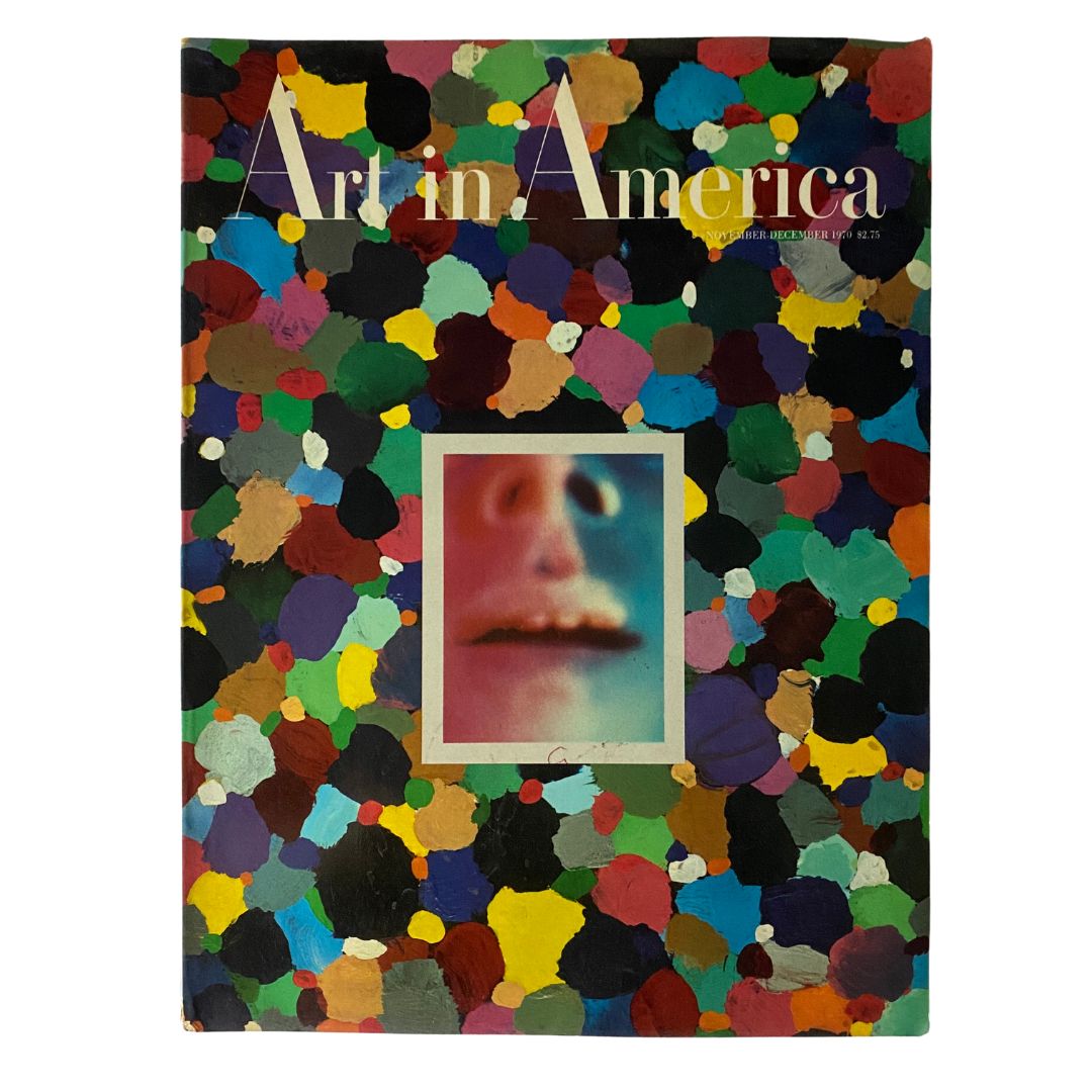 VTG Art in America Magazine November 1970 cover featuring a vibrant artwork with colorful splashes, showcasing the dynamic art scene of the era.