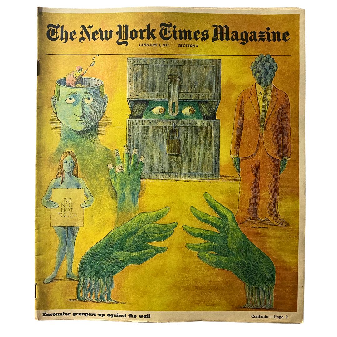 The New York Times Magazine January 3 1971 Encounter Groupers No Label VG
