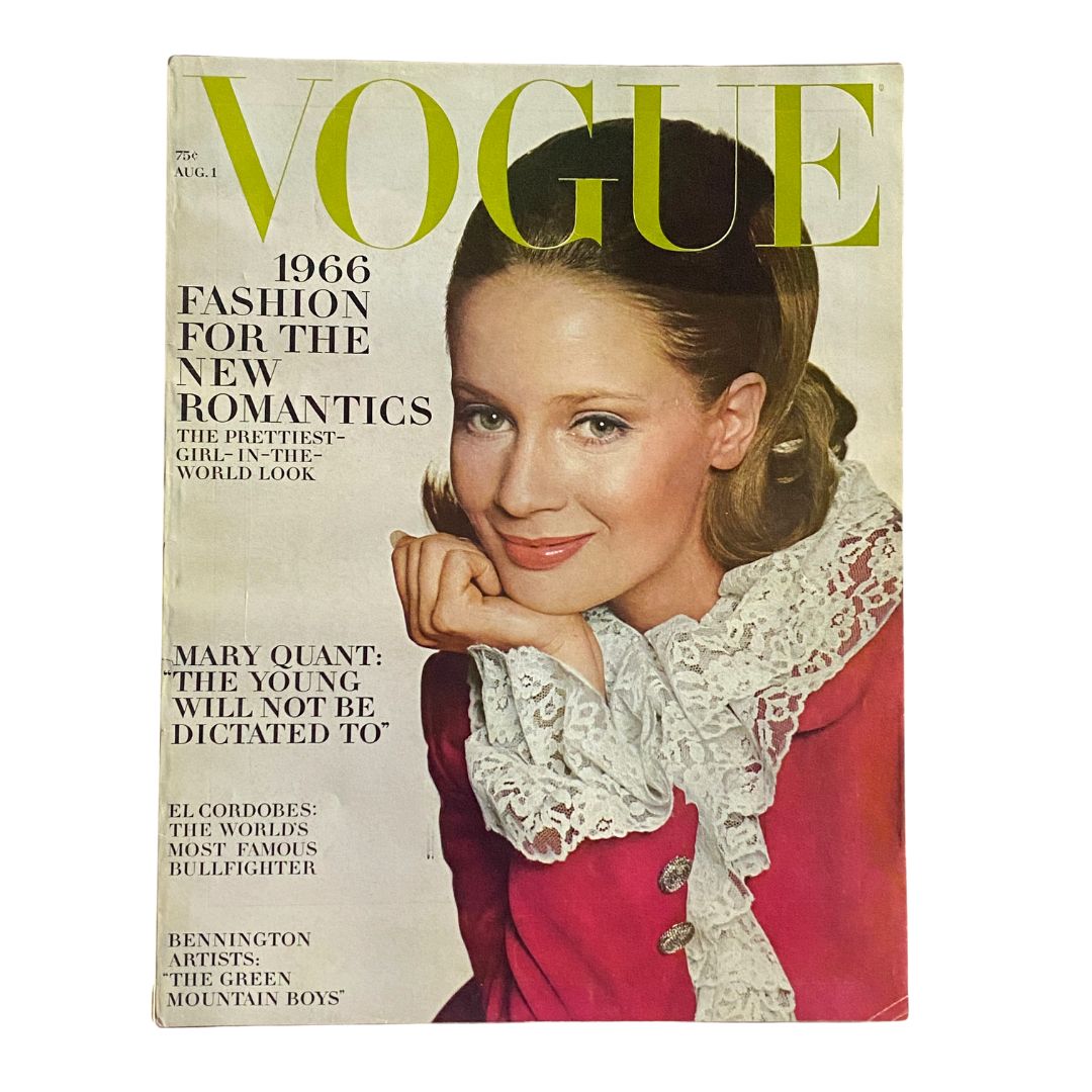 Vogue Magazine August 1 1966 Celia Hammond by Norman Parkinson No Label