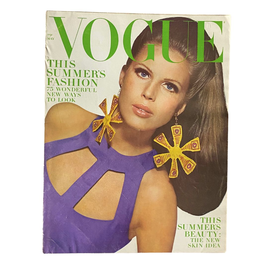 Vintage Vogue Magazine, May 1966: Birgitta af Klercker photographed by Bert Stern on the cover.